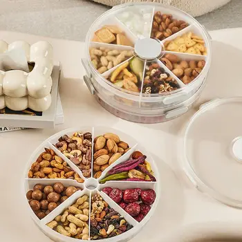 Разделенный поднос многофункциональная фруктовая тарелка десерт блюдо Снэк лоток многоразовые пищевые контейнеры для хранения кухонные гаджеты  5