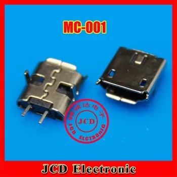 Разъем MICRO USB 2P Mike 2PIN V8 для телефона Android, двухконтактный порт зарядки, 2-контактный разъем Mini Micro USB, MC-001  5