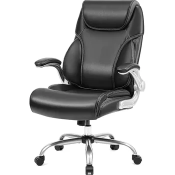 Регулируемый по углам наклона Поворотный Офисный стул С Толстой обивкой и эргономичным дизайном для поддержки поясницы (Black Pc Room Chair Gamer  5