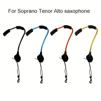регулируемый ремешок для саксофона из 1 шт., 39x22 см, Металлический крючок для плеча Альт-тенор-сопрано для саксофона С мягкими шейными накладками, аксессуары для ремней  10