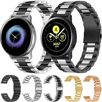 Ремешки из нержавеющей стали для Samsung Galaxy Watch Active2 2 40 мм 44 мм Смарт-браслеты для Galaxy Watch 46 мм/Gear S3 22 мм 20 мм  1