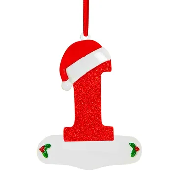 Рождественские начальные буквы Red Hat 26 буквенных украшений с красной шляпой для декора загородного дома  5