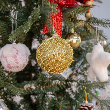 Рождественские украшения для экспорта во внешнюю торговлю, 8 см золотого цвета  5