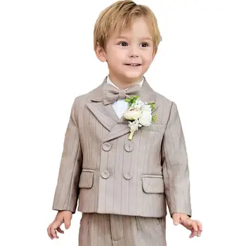 Роскошный костюм для фотосъемки для мальчиков, детское официальное свадебное платье, детский блейзер для выступлений на сцене, костюм для церемонии рождения ребенка  5