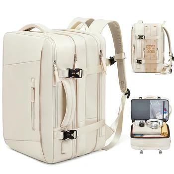 Рюкзак для авиаперелетов с возможностью расширения для мужчин и женщин, сумка для ноутбука, багаж, мужские сумки большой вместимости, многофункциональные рюкзаки для деловых поездок  10
