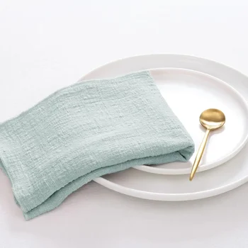 Салфетки из хлопчатобумажной швейной ткани 10шт, 50x50 см, прочная настольная салфетка цвета шалфея зеленого, для украшения свадебной кухни на День рождения  0