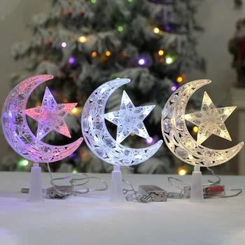 Сверкающая звезда на верхушке рождественской елки станет ярким дополнением к вашему праздничному декору  0