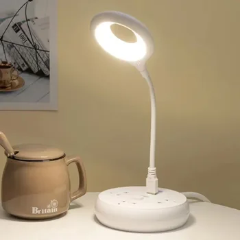 Светодиодная настольная лампа, Лампа для чтения в спальне, Мини-складная настольная лампа с прямым подключением USB, Портативная Ночная лампа, Прикроватная лампа для студентов в общежитии  4