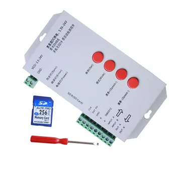 Светодиодный контроллер T1000S K1000S для WS2812B, WS2811 APA102, WS2813 - 2048 Пикселей, DC5-24V  5