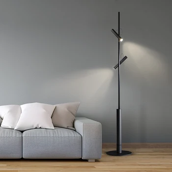 Скандинавские торшеры в скандинавском минимализме с черным и золотым светом, светодиодный прожектор, проекционный светильник для гостиной, домашняя ночная лампа  5