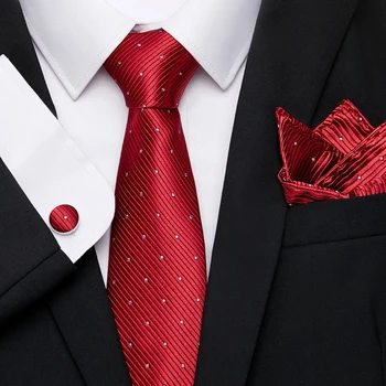 Смешайте цвета Новый Дизайн Шелковый Свадебный Подарок Набор галстуков Аксессуары для костюмов для мужчин Цветочный Красный Костюм Для официальной вечеринки  4