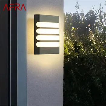 Современный простой настенный светильник AFRA LED Водонепроницаемый IP 65 Винтажные бра для наружного освещения дома, балкона, коридора, двора  10