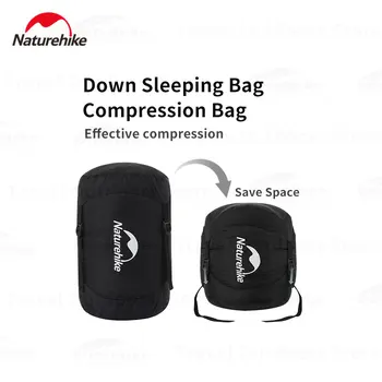 Спальный мешок Naturehike, сумка для хранения кемпинга, 40D Нейлон, портативный компрессионный мешок, 4 размера, сумка для капсул экстремального сжатия.  5