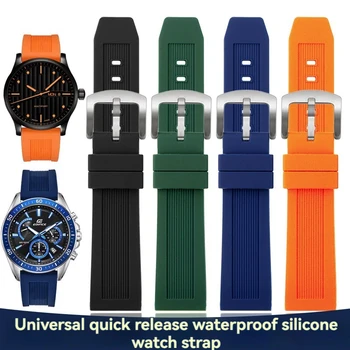 Спортивный Силиконовый Ремешок для часов Seiko Casio Citizen Водонепроницаемые Резиновые Ремешки 22 мм Универсальный ремешок для Смарт-часов Мужские Аксессуары  5