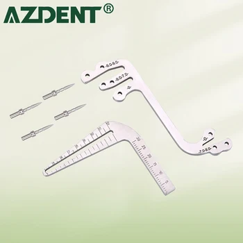 Стоматологический имплантат AZDENT Хирургическая направляющая Локатор Набор инструментов Зубная измерительная линейка Штангенциркули  5