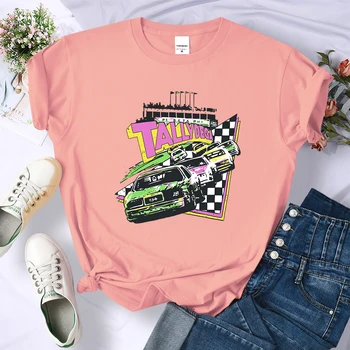 Сумасшедшая сцена гонок на спортивных автомобилях, женская футболка, дышащая летняя футболка, повседневный качественный укороченный топ, уличная одежда, индивидуальность, женские футболки  5