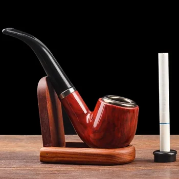Табачная трубка из смолы, Съемный фильтр, Традиционная Деревянная Курительная трубка, Аксессуары для сигарет, Инструмент для курения  5