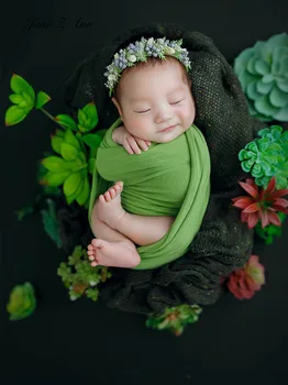 Тема для детской фотосъемки в стиле пластиковых суккулентных растений New Baby Forest  4