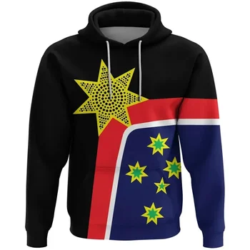 Толстовки с изображением флага Австралии, модные пуловеры с национальным гербом, толстовка с 3D принтом Кенгуру для мужчин, повседневные детские толстовки  10