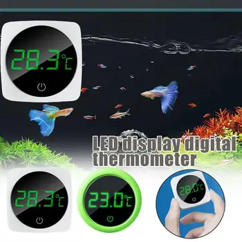 Точный Цифровой Термометр со светодиодным дисплеем, датчик температуры воды в аквариуме, Террариум, Датчик температуры воды для рыб X1R1  5