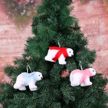 Трансграничная новая Рождественская подвеска, Рождественская елка, Милый мишка из пенопласта, Подвесные рождественские украшения, подвесные украшения  2