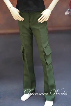 Трехмерная сумка MSD 1/3 1/4 BJD, армейские зеленые штаны, штаны-сигареты для кукол  5