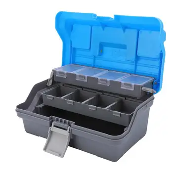 Трехслойный ящик для рыболовных снастей из АБС-пластика со складывающимися инструментами и эргономичной ручкой - компактное хранилище рыболовных снастей  4