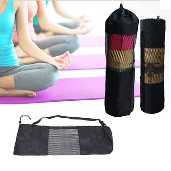 Удобный Черный рюкзак для йоги, коврик для йоги, водонепроницаемая сетка для переноски рюкзака, регулируемый ремень, спортивные сумки для спортзала, инструменты  5