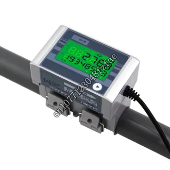Ультразвуковой Расходомер жидкой водопроводной воды HUF400 IP67 China с пряжкой для измерения расхода  5