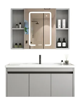Умывальник для ванной комнаты, комбинированный шкаф для ванной комнаты, компактный алюминиевый умывальник, керамический умывальник, бытовой умывальник  5