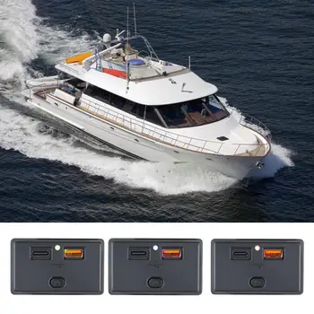 Универсальная морская USB-розетка высококачественное водонепроницаемое автомобильное зарядное устройство с двумя USB-разъемами, быстрое зарядное устройство для телефона на лодке, быстрое зарядное устройство для яхты, грузовика RV  10