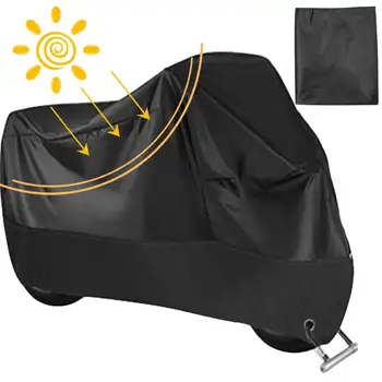 Универсальный чехол для мотоцикла, всесезонный, устойчивый к атмосферным воздействиям, водонепроницаемый, защита от Солнца на открытом воздухе, прочный чехол с сумкой для хранения  5