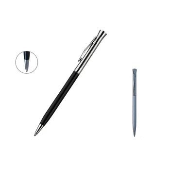Фантастический дизайн модная карманная ручка для письма серебристый верх с черным корпусом лучший подарок для студентов и преподавателей 3 шт.  5