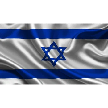 ФЛАГДОМ 3x5 футов 90x150 см Флаг Израиля  5