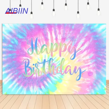 Фон для вечеринки по случаю Дня рождения в пастельных тонах Macaron Девушка С Днем Рождения Фон для фотосъемки Украшение баннера с изображением радужного торта  5