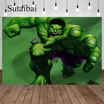 Фон для фотосессии Avenger Hulk Smash, фон для фотосессии для вечеринки по случаю дня рождения мальчика, баннер на тему супергероя, плакат, украшения для фотобудки, реквизит для фотосессии  5