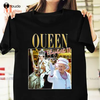 Футболка Королевы Елизаветы Ii Рубашка Королевы Соединенного Королевства Elizabeth Shirt 4Xl Мужские футболки Xs-5Xl Рождественский подарок Футболка С принтом  5