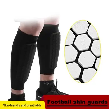 Футбольные леггинсы для молодежи и взрослых, защита голени для футбола с сотовыми накладками, ударопрочный компрессионный рукав для голени для футбола  5