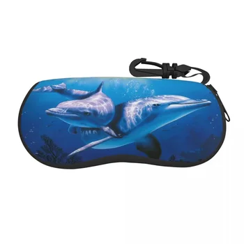 Футляр для очков, мягкая сумка для очков, дельфины в воде, Переносная коробка для солнцезащитных очков, сумка для очков, футляр для очков  5