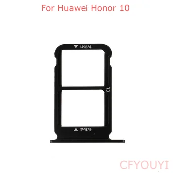 Черный цвет для Huawei Honor 10, держатель лотка для SIM-карты, гнездо адаптера  5