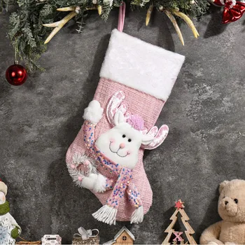 Четыре основных цветовых серии Рождественских носков большого размера, украшений, подарочных пакетов, рождественских принадлежностей, рождественских подвесок, Рождественских чулок  5