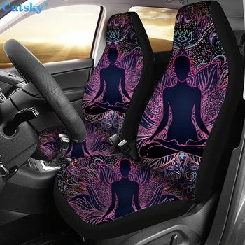 Чехлы для автомобильных сидений с принтом в этническом стиле, мандала, фон китайского дракона, несколько цветовых вариантов  5