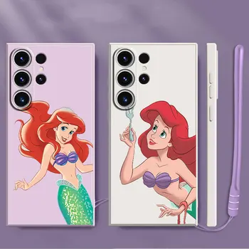 Чехол для Телефона Xiaomi Redmi 10C 12 4G 9A 9I 10A K40 Pro 9C 9T 10 9 Принт Shell Disney Ariel Princess Квадратный Жидкий Чехол Мягкий  5