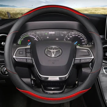 Чехол на руль автомобиля из искусственной кожи для Toyota Sienna 2021 2022 Highlander 2020 2021 2022 Highlander Hybrid Автоаксессуары  4
