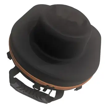 Шляпная коробка для ковбойских шляп Жесткий футляр для шляп Универсальный Размер с ручкой И органайзером для плечевого ремня  4