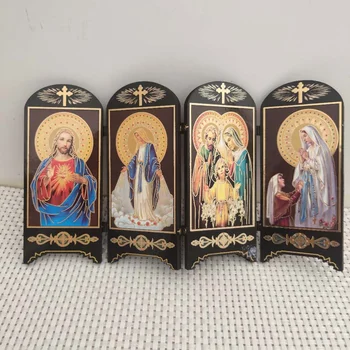 Экран Иисуса Девы Марии Христа Православные Иконы Декор для дома Святое Семейство Католические Рождественские Фигурки для Рождественской сцены  5
