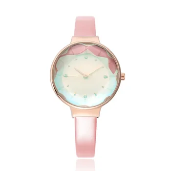 № 2 Женские модные кварцевые брендовые часы с кожаным ремешком повседневные наручные часы  5